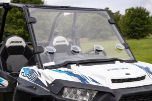 Polaris RZR XP 1000 EPS Full Windshield - Rough Country - Vented, Scratch Resistant - '14-'19